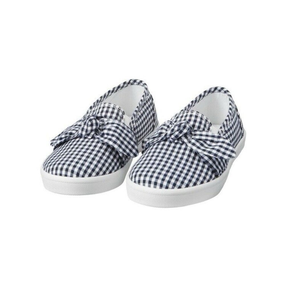 NWT Janie and Jack: Navy Gingham Slip-on Shoes